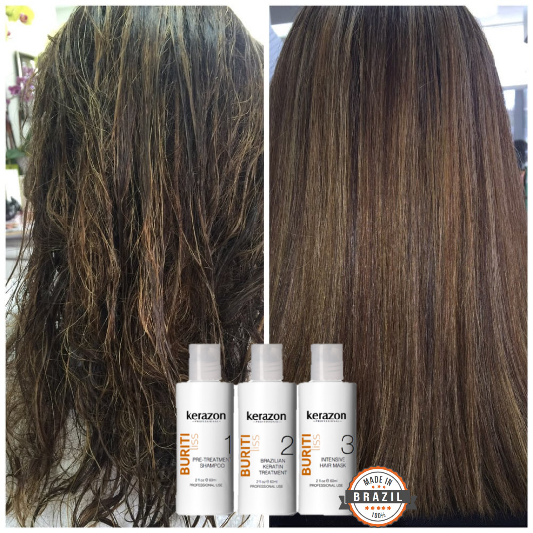 Brazilian Keratin Treatment Complex Blowout Vegan 6oz/180ml Kit by KERAZON