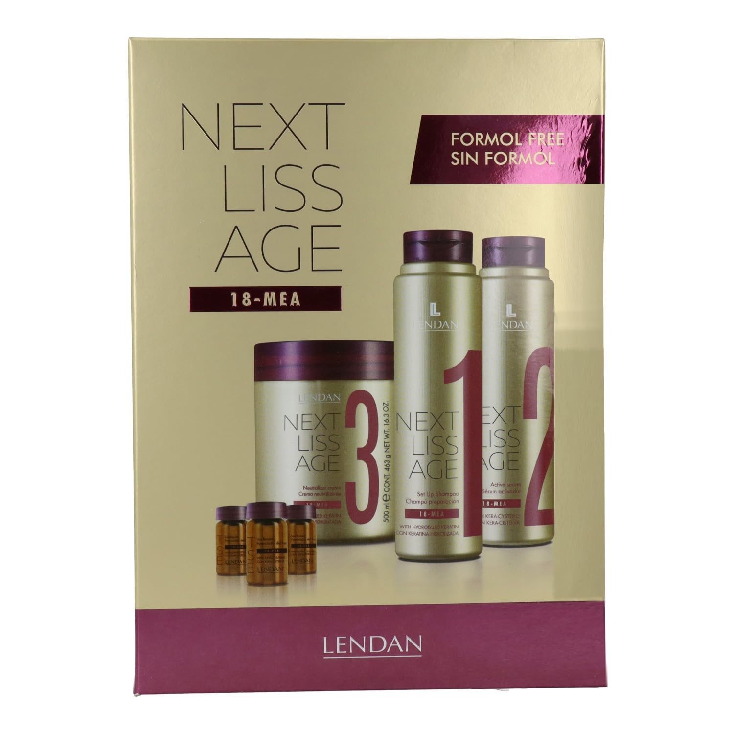 Lendan Next Liss Age Pack Profesional Straightening With Kera-Cysteine Without