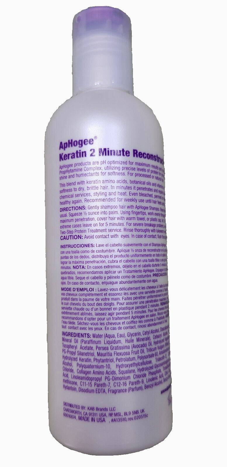 Aphogee Two-step Protein Treatment for Porous Damaged Hair 4 oz