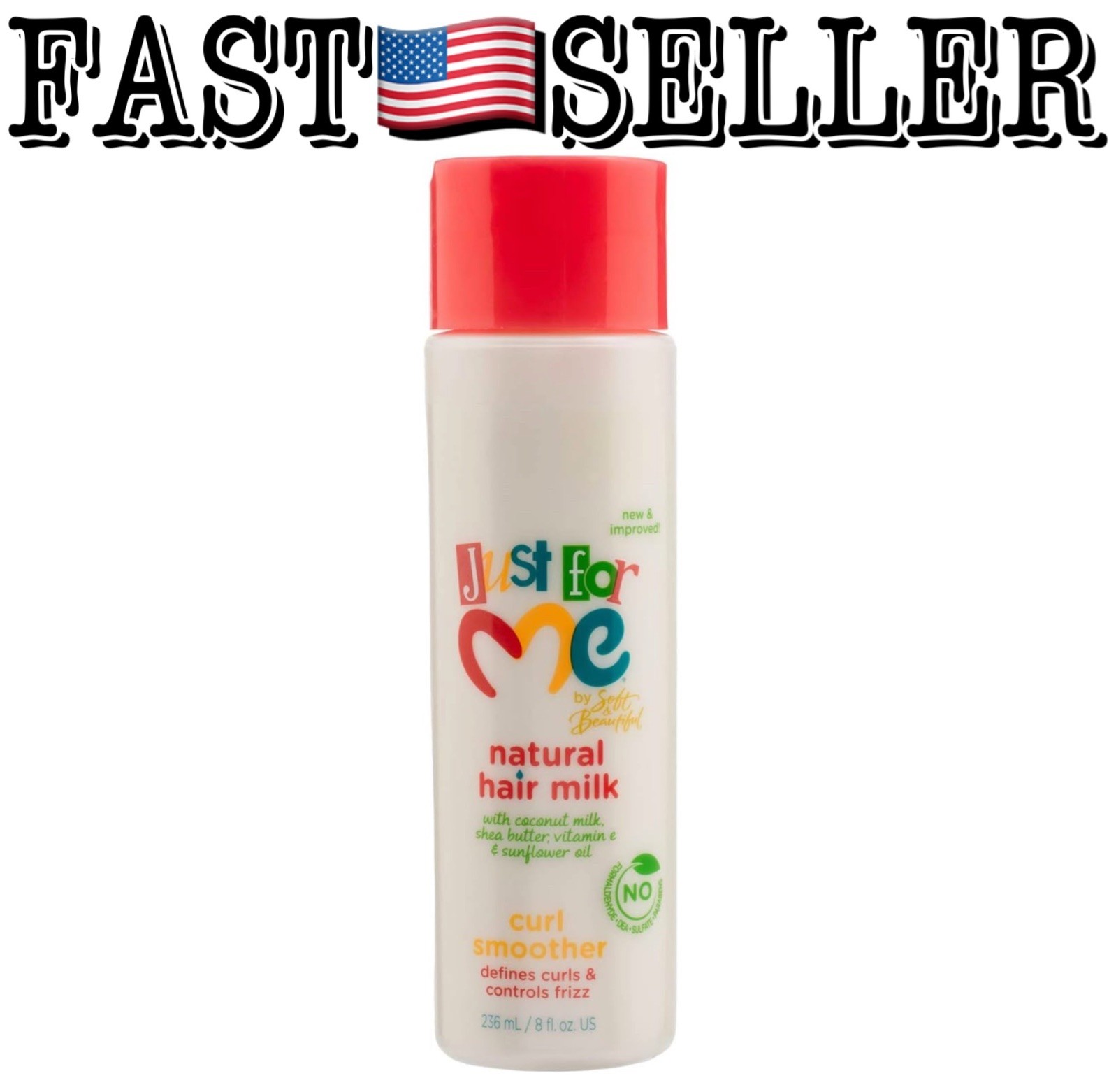 Just For Me Curl Smoother – Defines Curls & Controls Frizz, 8oz (236ml)