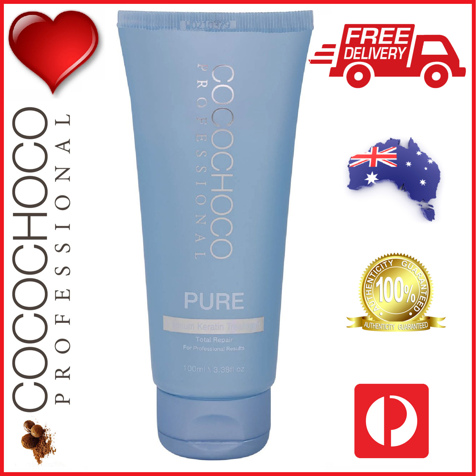❤❤ COCOCHOCO Pro PURE Brazilian Keratin Hair Salon Treatment 100ml FREE DELIVERY