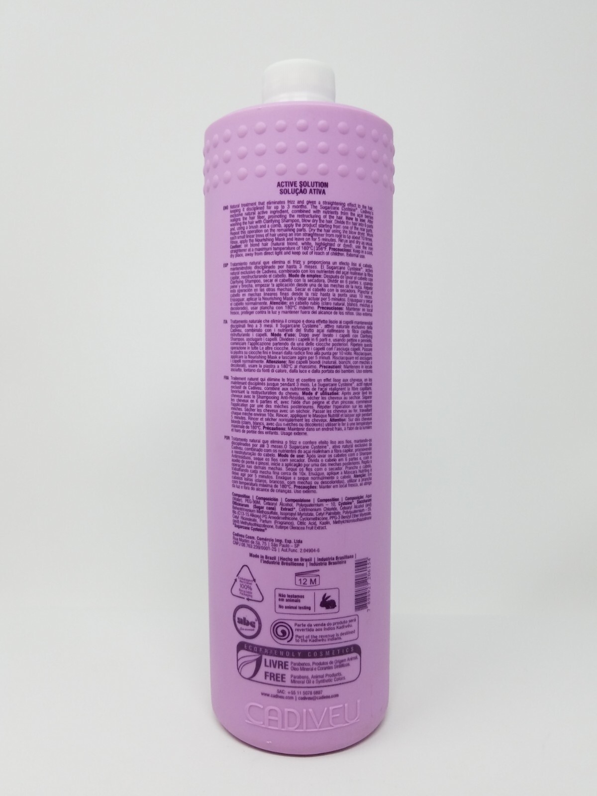 Cadiveu Acai Therapy 2 Active Solution 33.14 Oz Made In Brazil