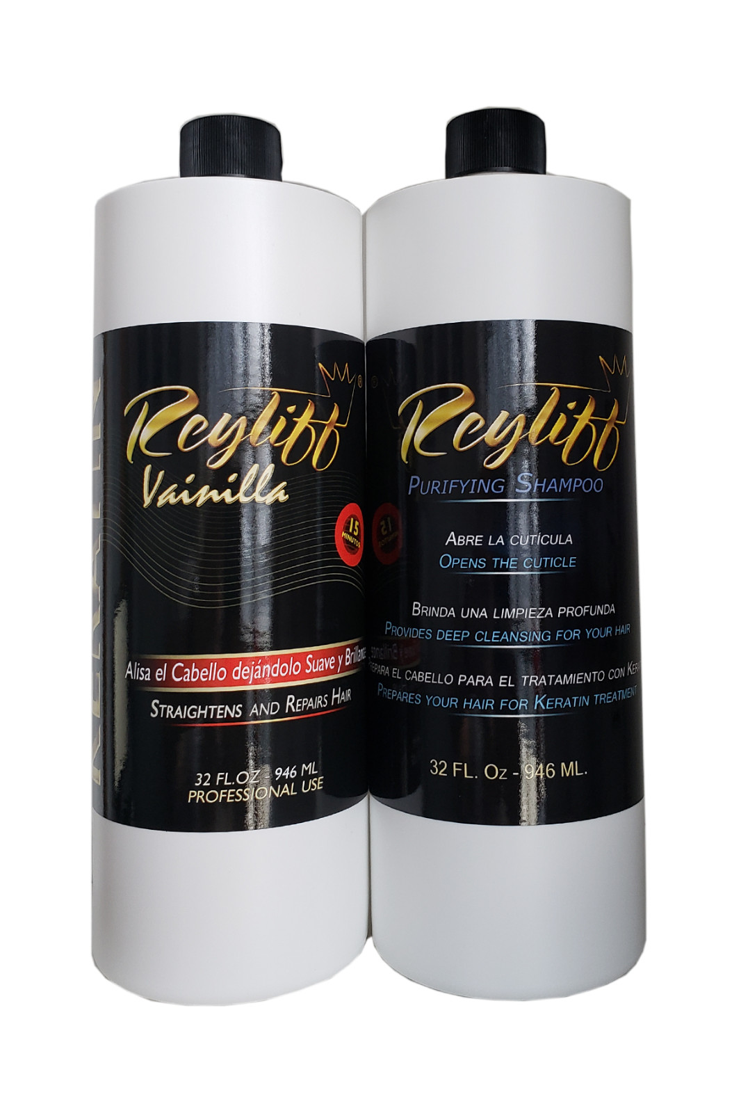 Keratin Treatment Vainilla 1 bottle of 32oz 15 minutes + 32oz Purifying champoo