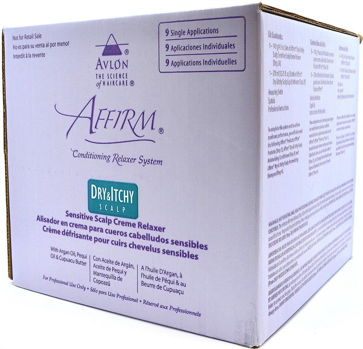 Avlon Affirm Dry & Itchy Scalp Sensitive Scalp Formula Relaxer 9-Pack
