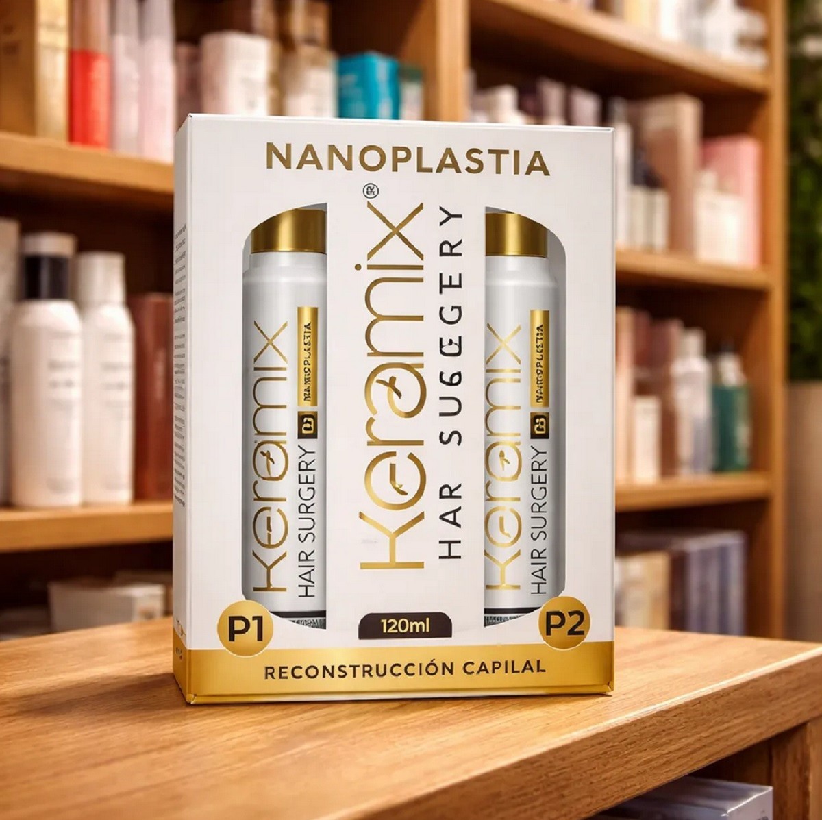 Keramix Hair Surgery Nanoplastia 120ml. Formol-free hair reconstruction.