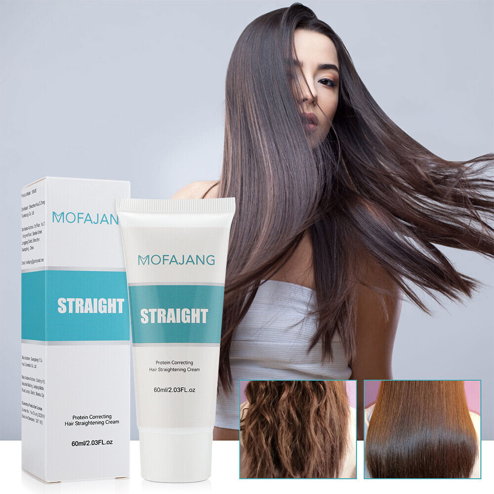 2X Protein Hair Straightening Cream Silk Gloss Smooth Rough Hair Repair Straight