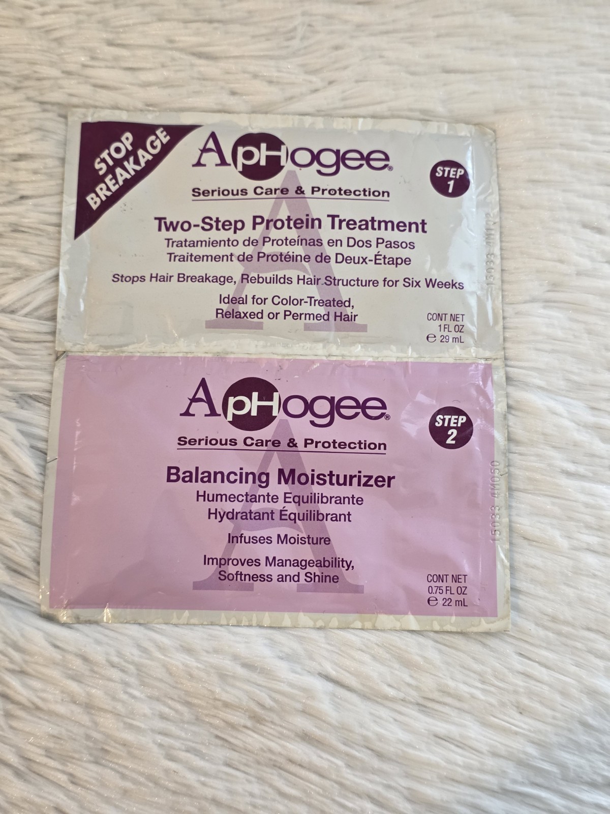 Aphogee Two Step Protein Hair Treatment Balancing Moisturizer Strengthens Grows