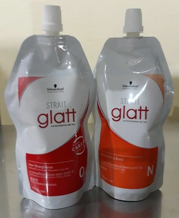 4set Schwarzkopf Strait Glatt Hair Straightener Cream No.0 Very Curly Frizzy Hai