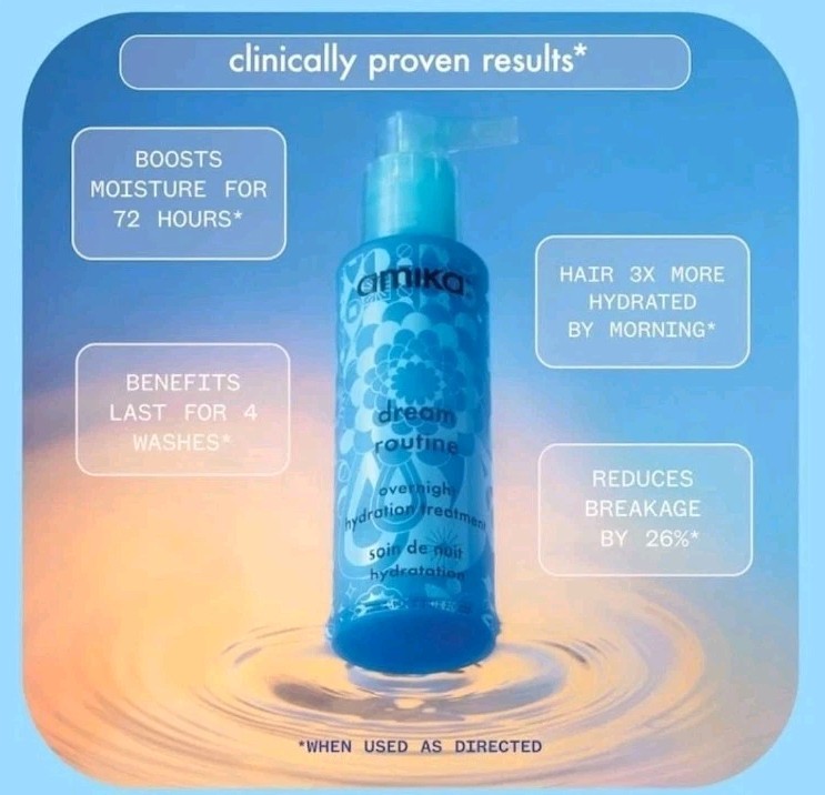 Amika Dream Routine Overnight Hydration Treatment 3.3 OZ 100 ML Full Size NEW