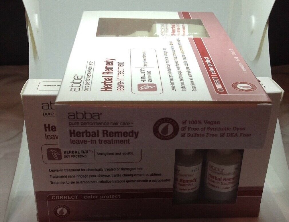 Abba Herbal Remedy Leave-in Treatment Color Protect 4 x 15ml / 5 oz – LOT OF 2