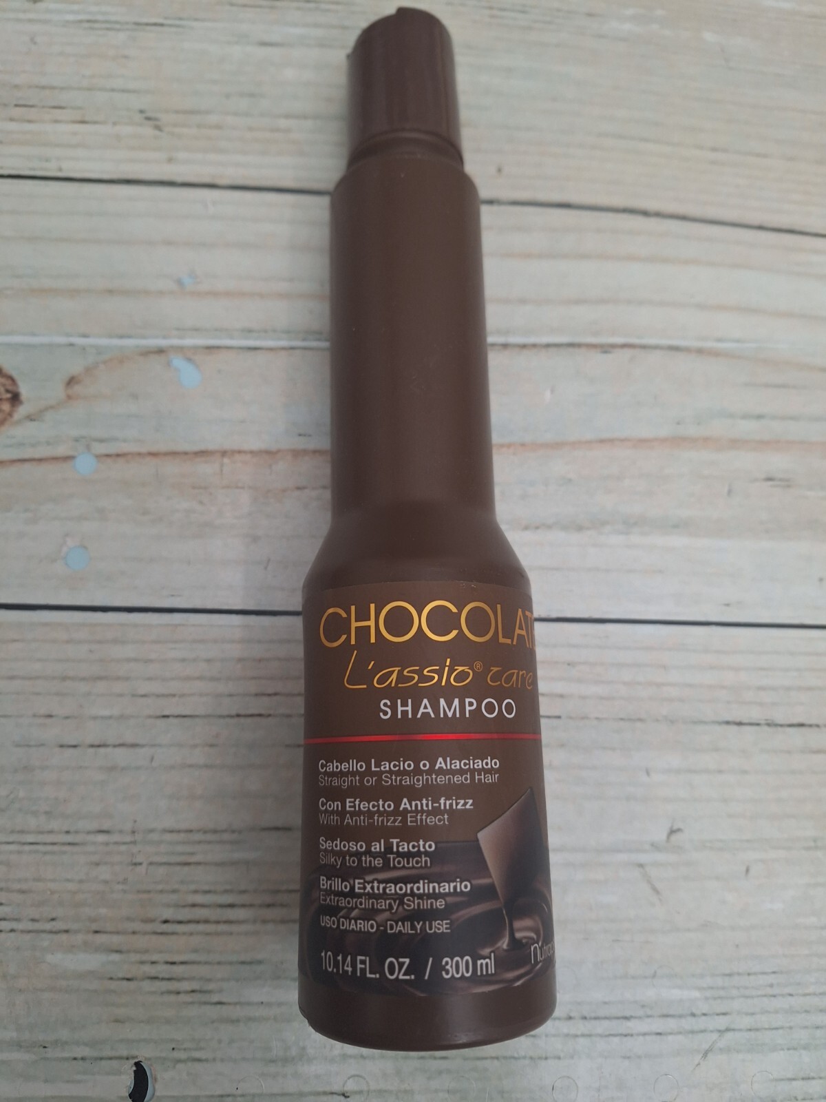 Shampoo Chocolate L’assio Care Straightened Hair 10oz Cabello Lacio Sedoso