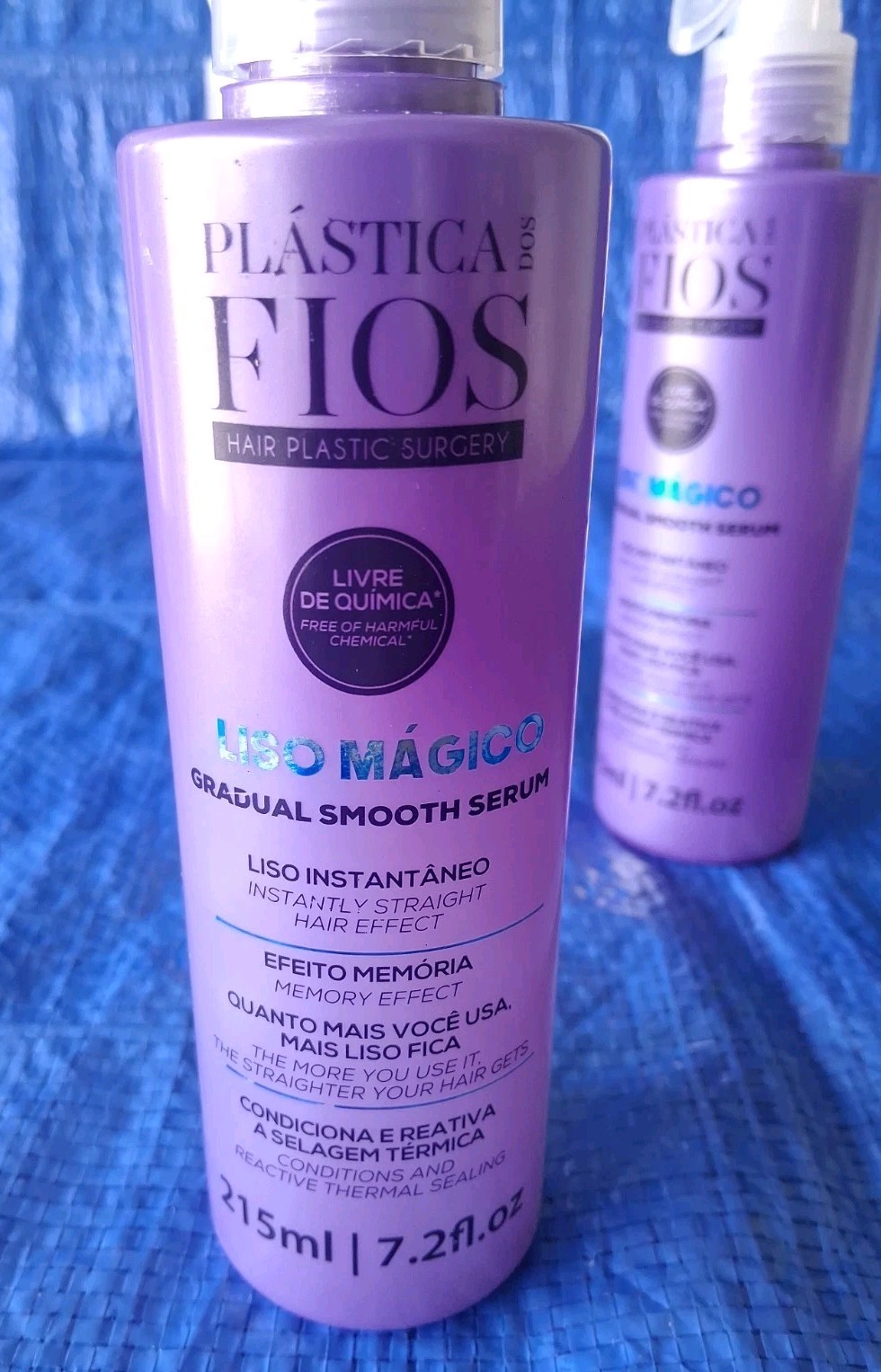 3x Cadiveu Plastica dos Fios LISO MAGICO Gradual Smooth Serum Treatment 215ml ea