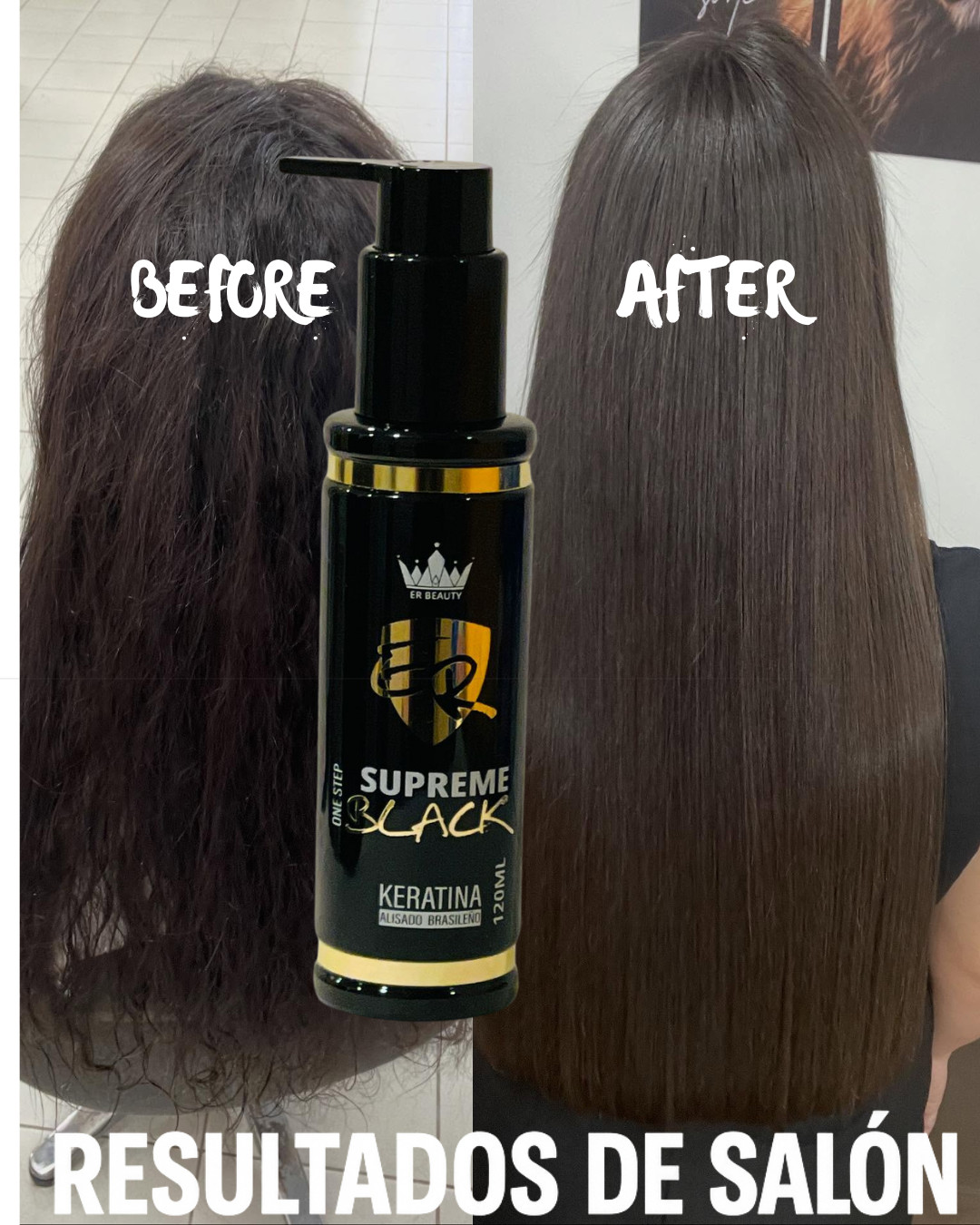 Kit 2x Keratina Supreme Black 120ml Alisado Brasilero Anti Frizz