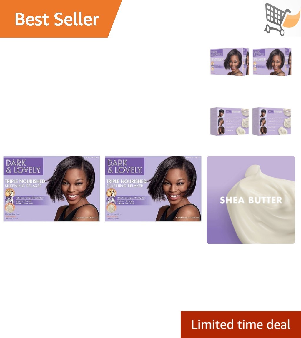 Carson Dark and Lovely Healthy Gloss No-Lye Relaxer Shea Butter Pack of 2