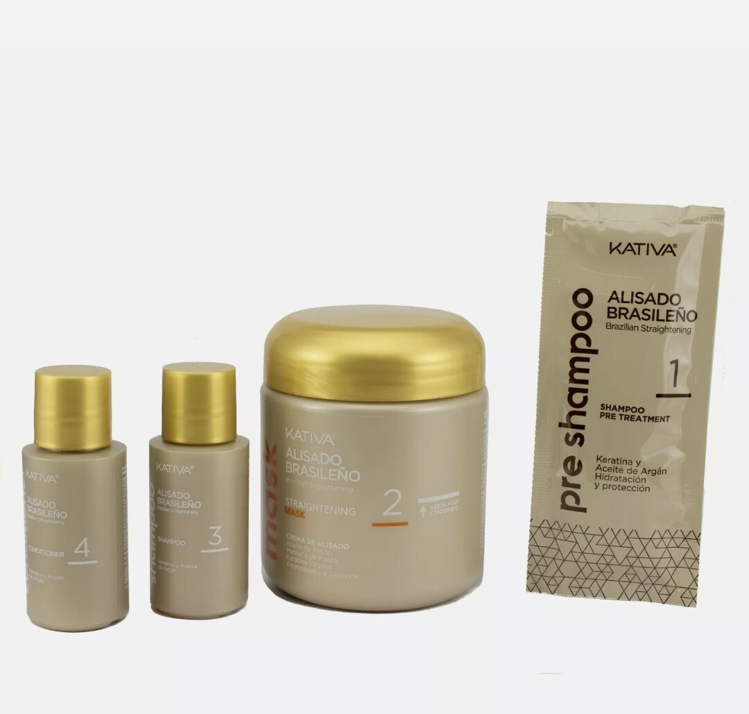 Kativa Brazilian Keratin Argan Oil Treatment Hair Straightening KIT