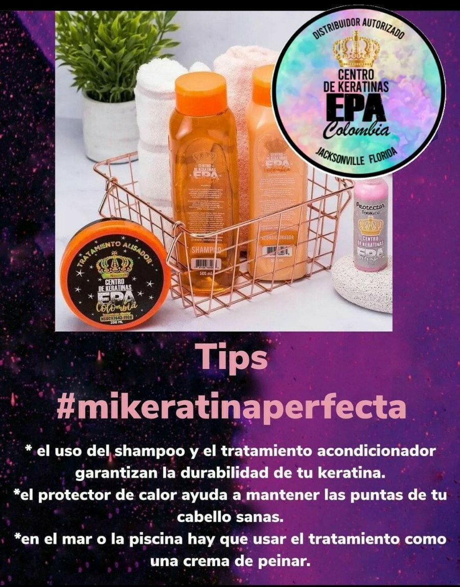 KitKeratina de 200ml,Shampu y acondicionador de 500ml mas splash termofijdor