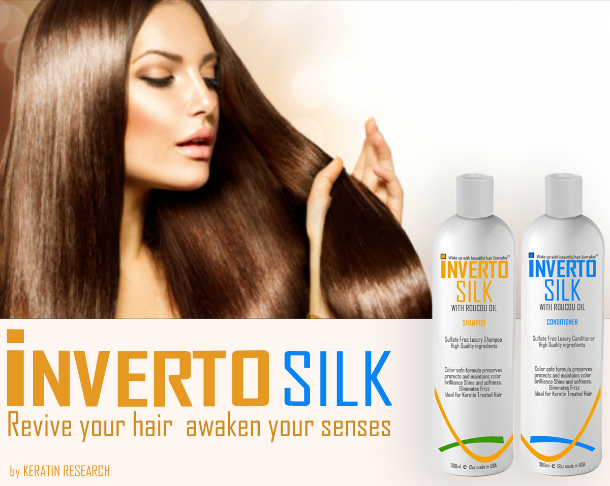 Inverto Silk Luxurious Sulfate Free Shampoo & Conditioner Set With Roucou Oil