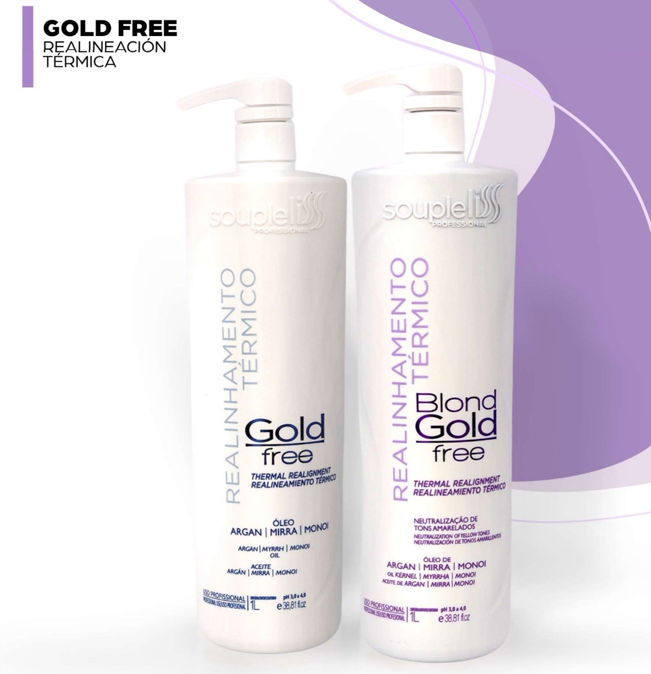 Gold Liss Blond Realinhamento Termico Soupleliss Single Step 1Liter. *1EACH