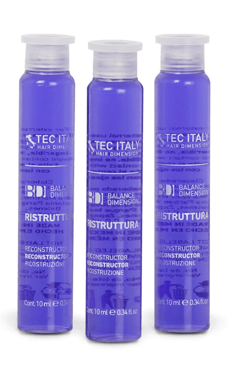 TEC ITALY Al Semi Di Lino Repair Treatment 12 Ampoules for Damaged Hair