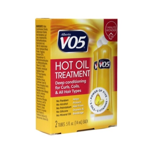 Alberto VO5 Moisturizing Hot Oil Treatment, 0.5 Ounce, 2-Count Tubes