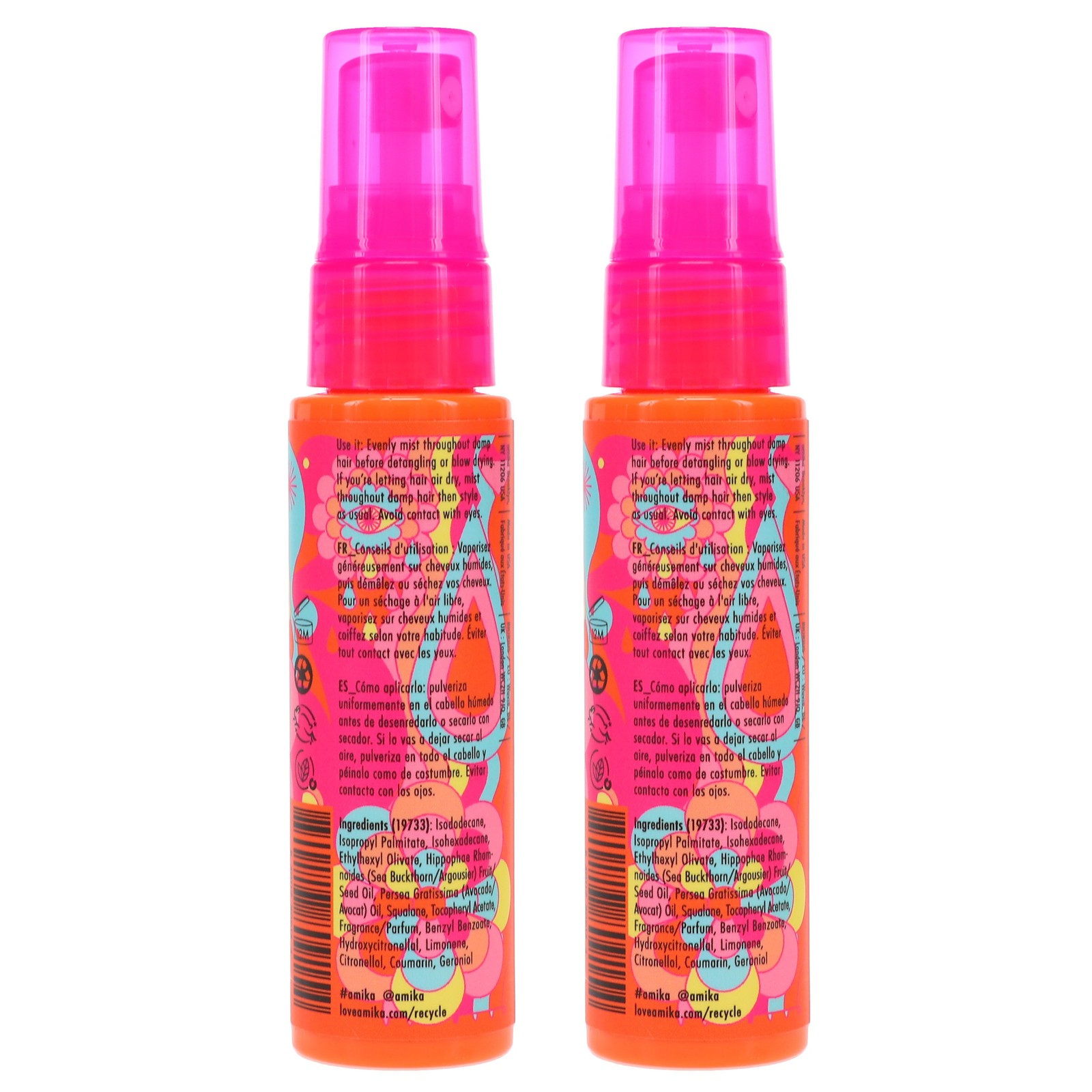 Amika The Wizard Silicone-Free Detangling Primer 1 oz 2 Pack