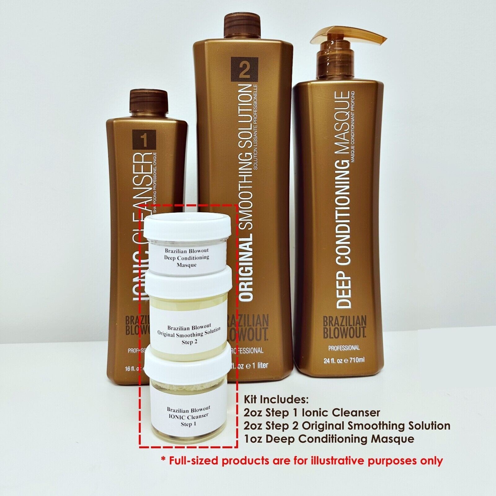 Brazilian Blowout Original Solution Keratin Treatment 2 oz Kit -With Masque~