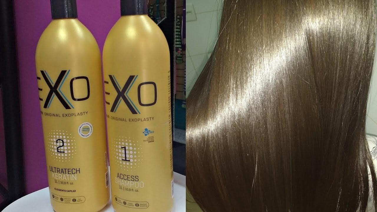 Kit Exoplastia Shampoo and Ultrateck Keratin Straightening Exo Hair – 2 x 500mL