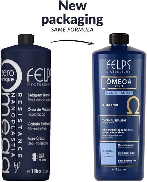 Felps Omega Zero Sensitive And Resistance Treatment Keratin Brazilian 2x1L/34.Oz