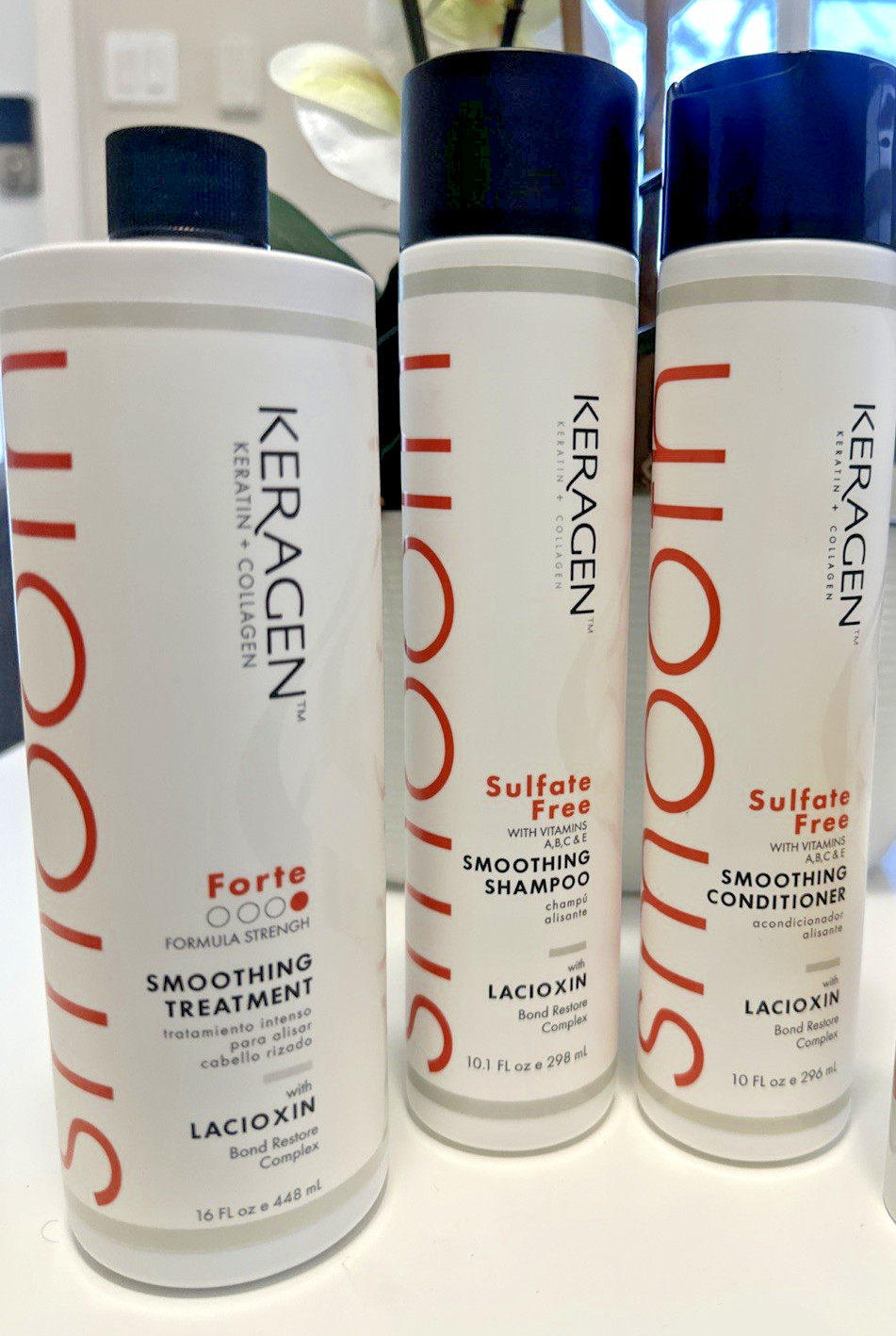 Keragen Keratin Treatment Salon Kit Forte Keratin Treatment sulfate free shampoo