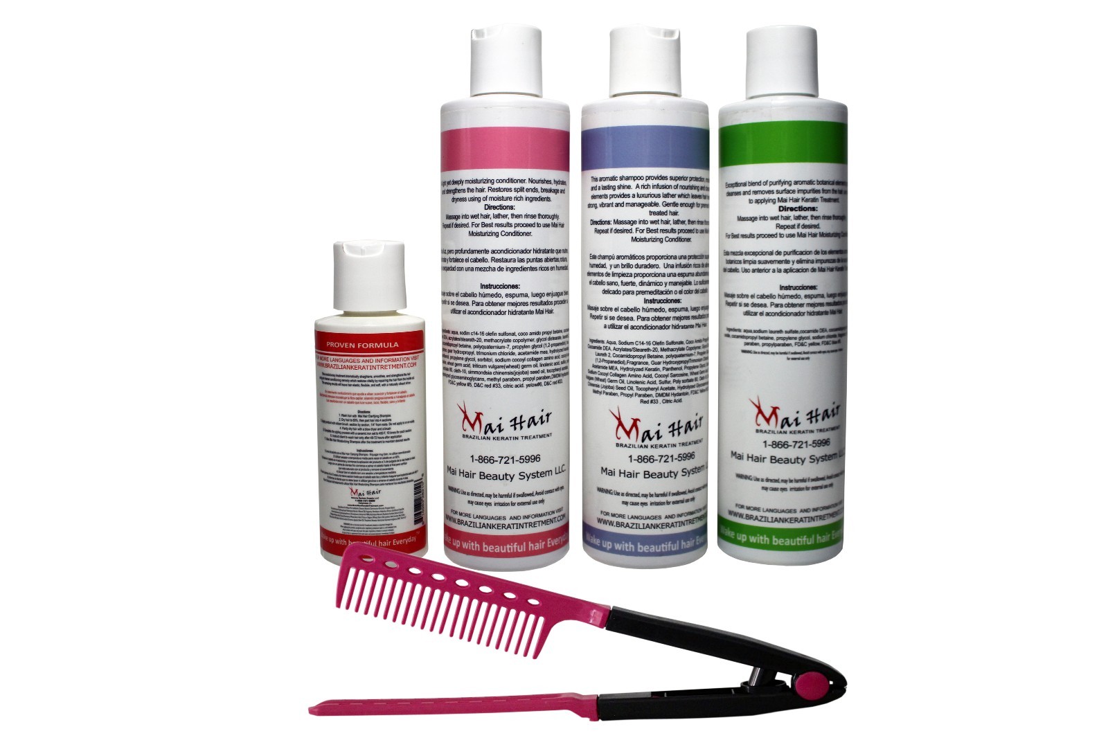 Brazilian Keratin & Argan Oil Hair Treatment Complex Kit Sulfate Free, 4-10oz