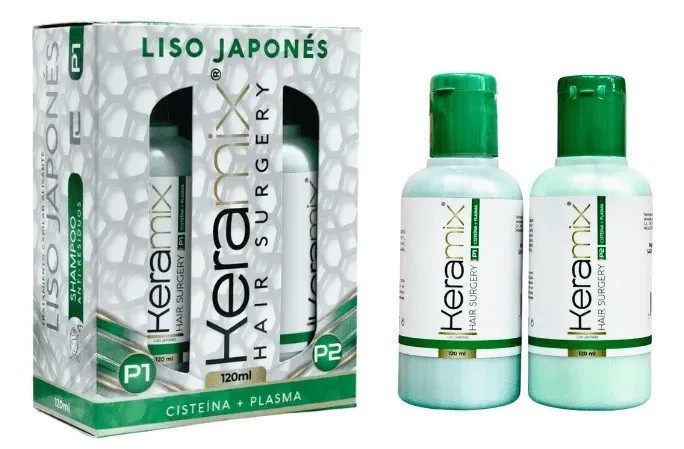 CIRUGIA CAPILAR KERAMIX LISO JAPONES ALISADO KERATINA PROFESIONAL KIT 120ML