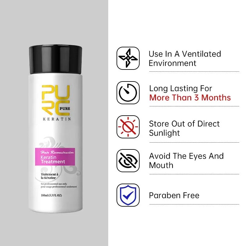 Free Formaldehyde Brazilian Keratin Dry Frizzy Damaged Hair Care Straightening