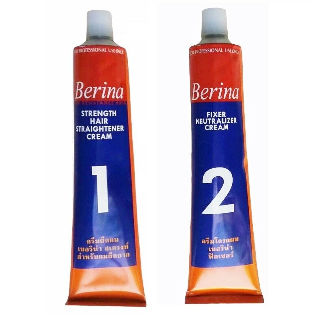 Berina Hair Straightener Cream Plus Neutralizer Straightening Straight Original
