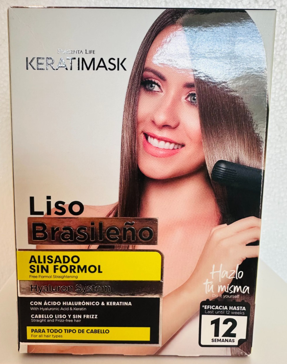 Brazilian Keratin Hair Straightening Kit – PLACENTA LIFE Keratimask – New Box –