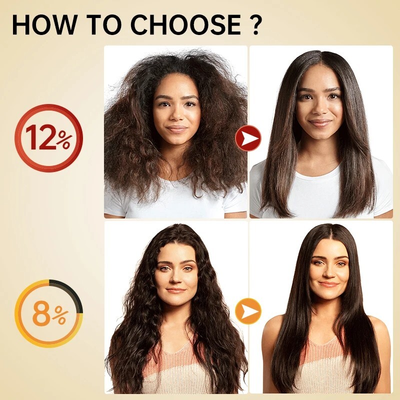12% Brazilian Keratin Curly Frizzy Damaged Hair Straightening Repair Treatment