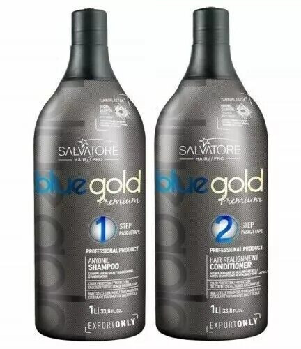 SALVATORE GOLD BLUE PREMIUM BRAZIL KERATIN TREATMENT PROGRESSIVE BRUSH 2x1L