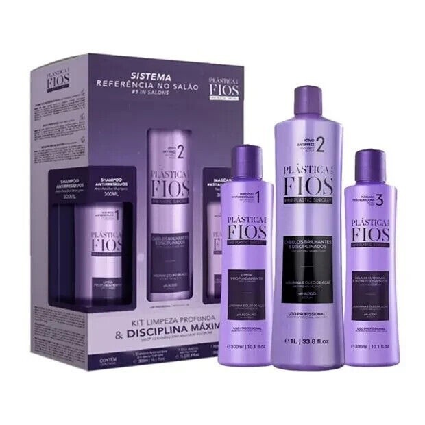 Cadiveu Plastica dos Fios Straightener Brazilian Keratin Hair Treatment 3 Steps