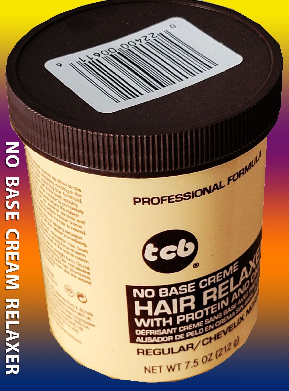 NEW! TCB Professional Formula No Base Creme Hair Relaxer – 7.5 oz – Regular