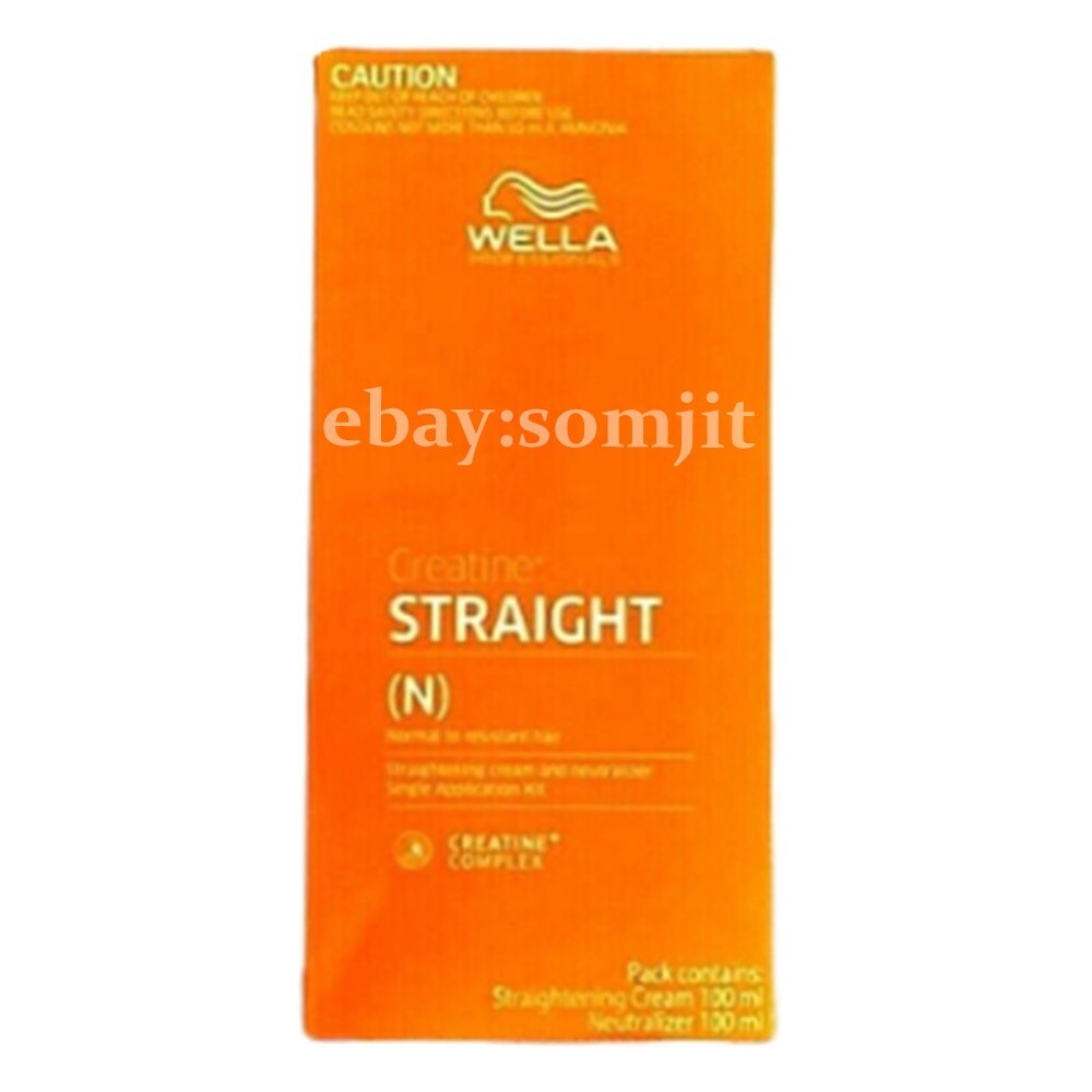 WELLA STRAIGHT(N) Hair Straightening Cream Permanent Intense Creatine Set 3 Box.