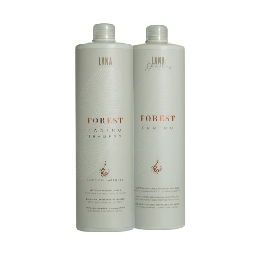 Lana Brasiles Forest Tanino Vegan Organic Brazilian Straightening Kit 2x1L 33.8o