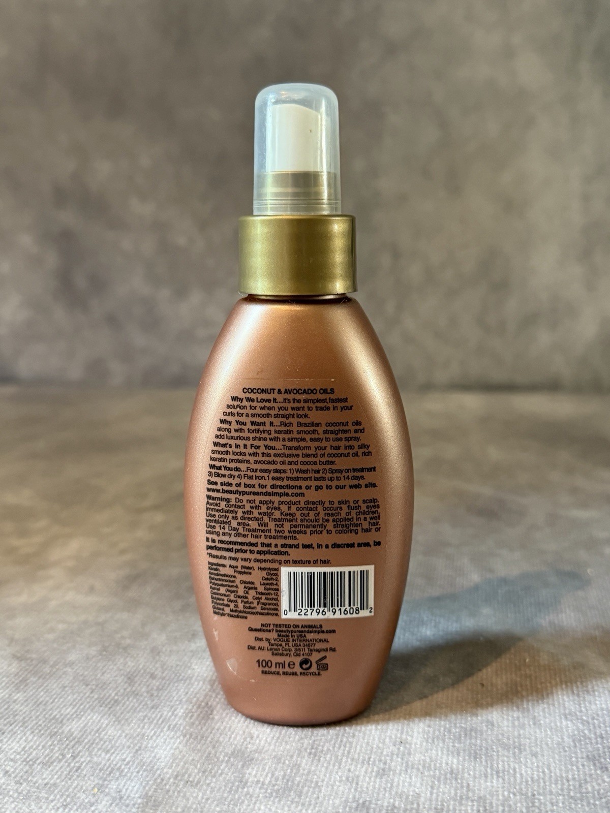 Discont. OGX Express Ever Straight Brazilian Keratin Therapy Smoothing Treatment