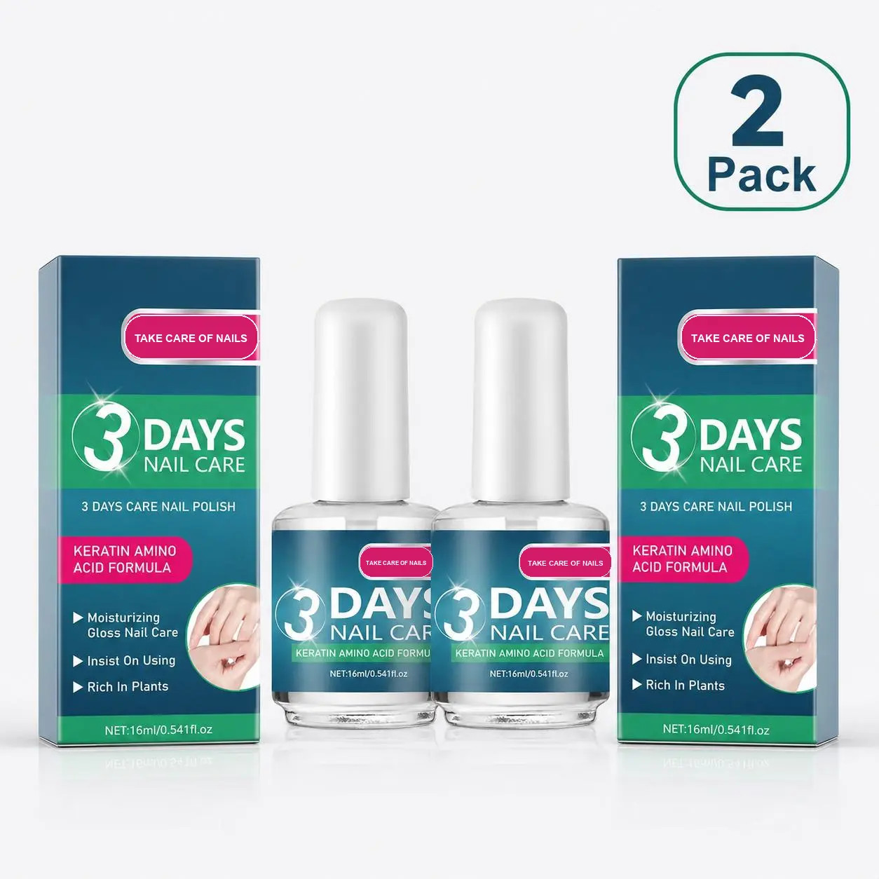 MREGB Keratin & Amino Acid Nail Strengthener, Clear Cuticle Oil Treatment for Na