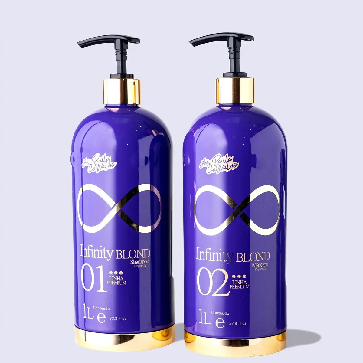 Infinity Blond Progressive Straightening Kit Ana Paula Carvalho / Shampoo + Mask