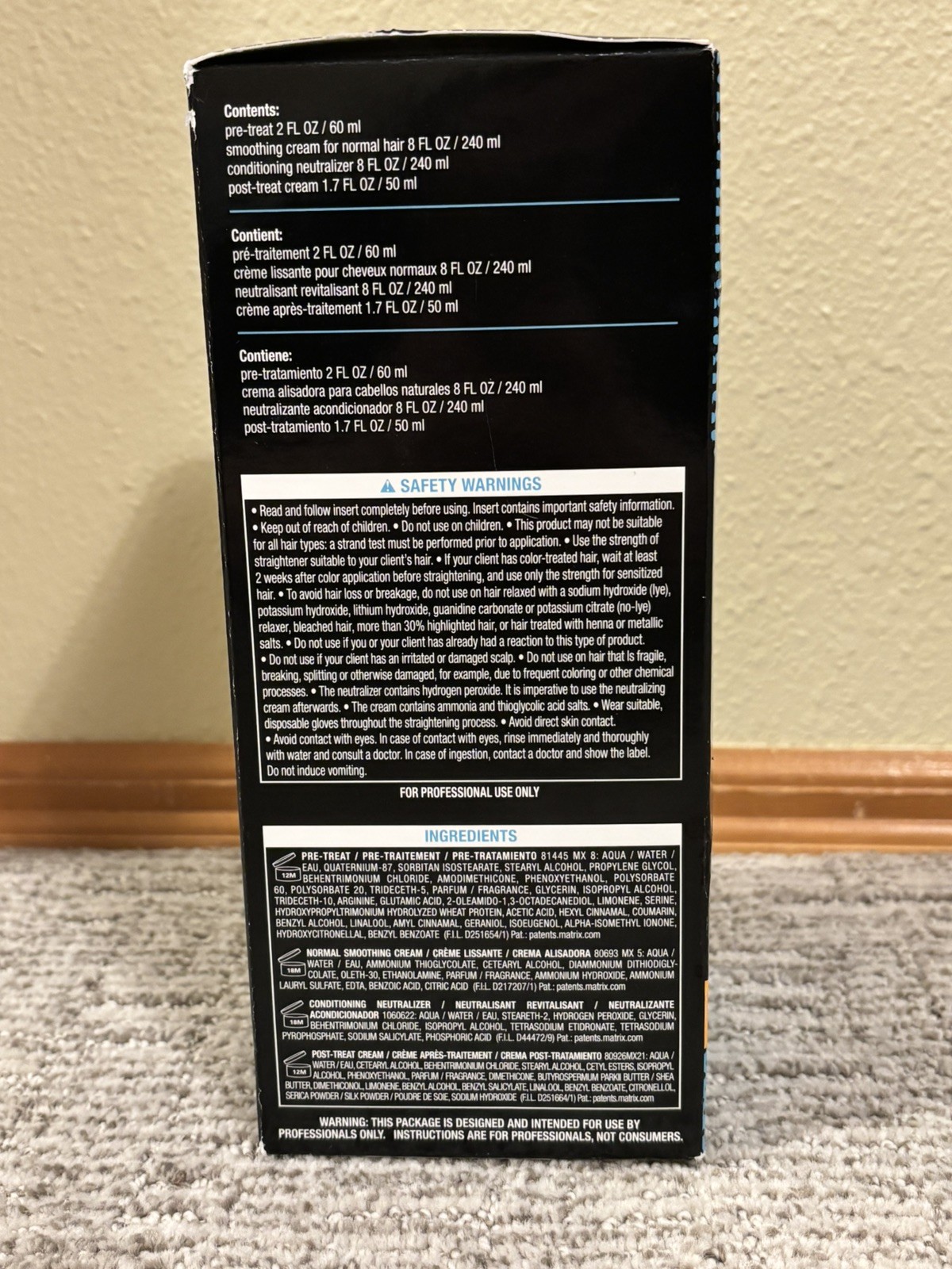 Matrix Opti Smooth Permanent Smoothing System Normal Hair 2 Applications