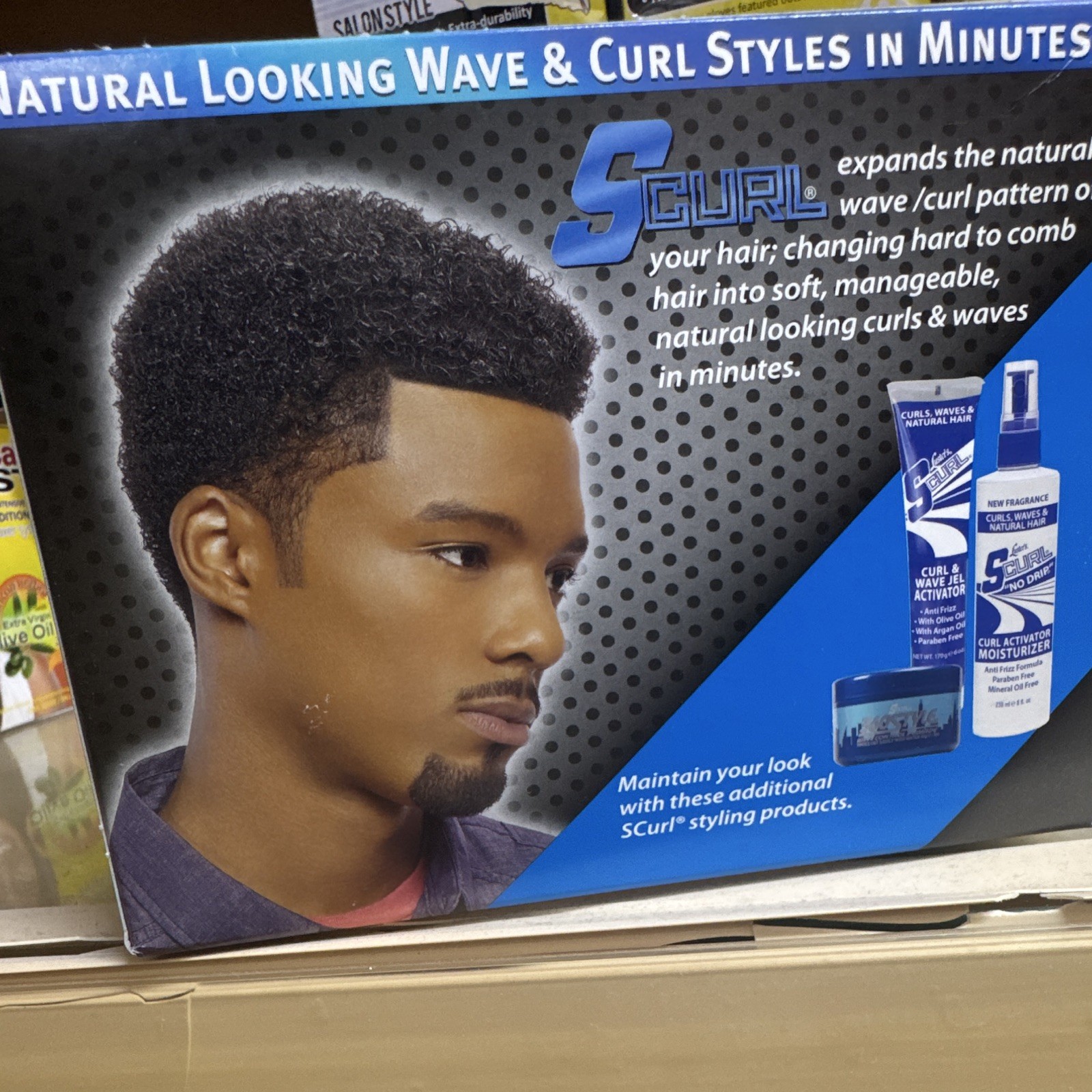 Luster’s S-Curl Texturizer Regular Strength 2 Application Kit Argan & Olive Oil