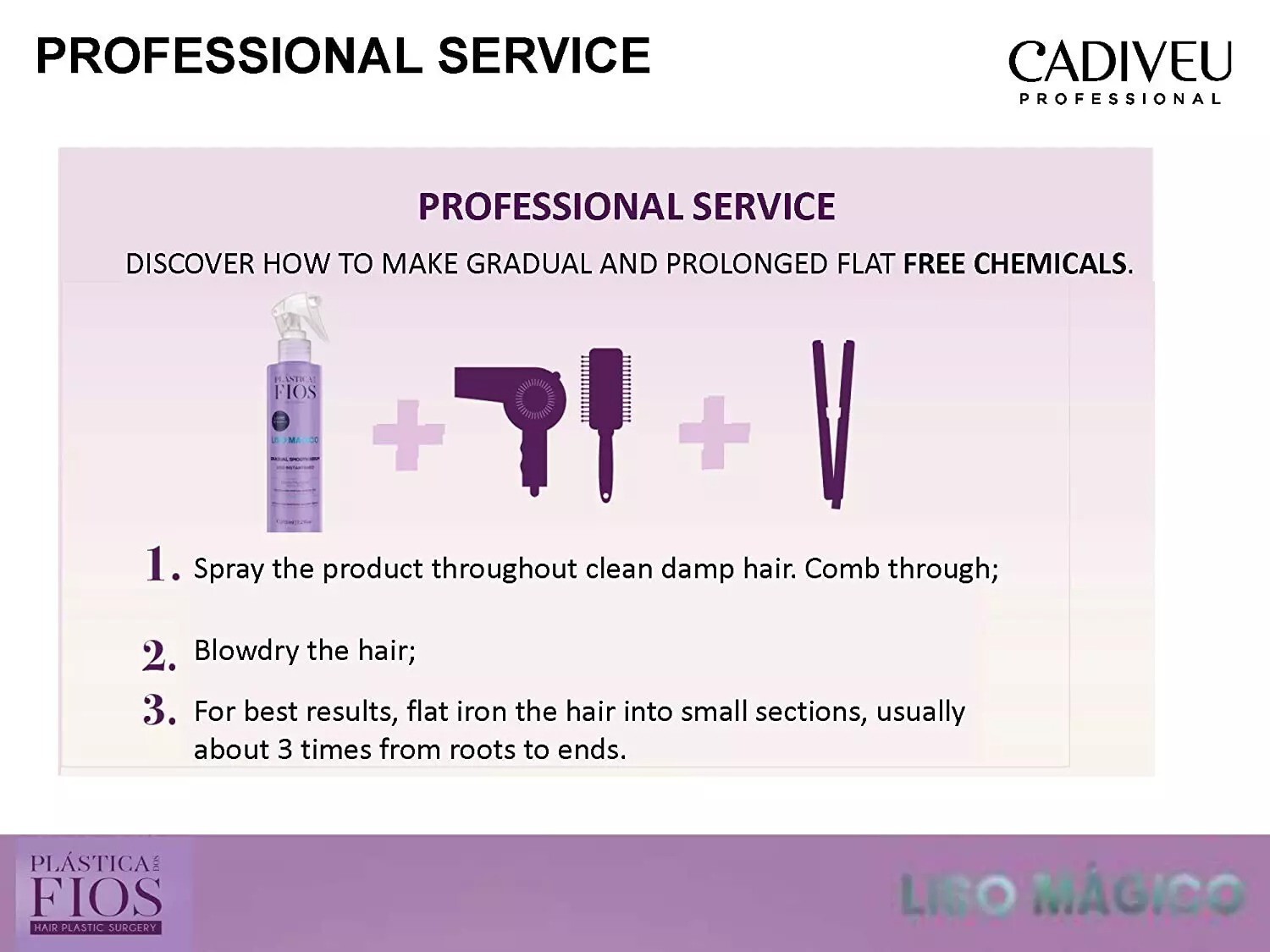 4x Cadiveu Plastica dos Fios Liso Magico Gradual Smooth Serum Treatment 215ml