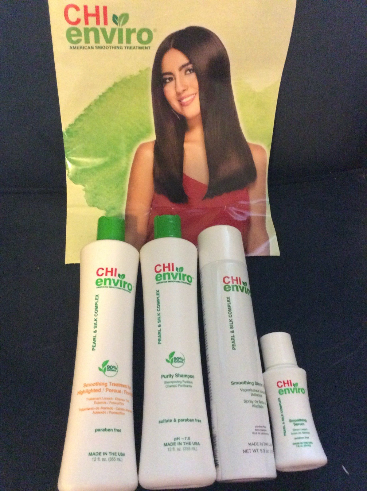 CHI enviro Smoothing treatment kit Highlighted, Porous, Fine Hair SPRAY, SERUM