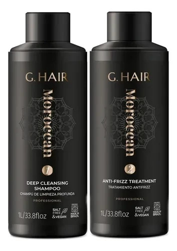 G. Hair Moroccan Kit / Brazilian Keratin Straightening Treatment 2x1L / 34 Oz