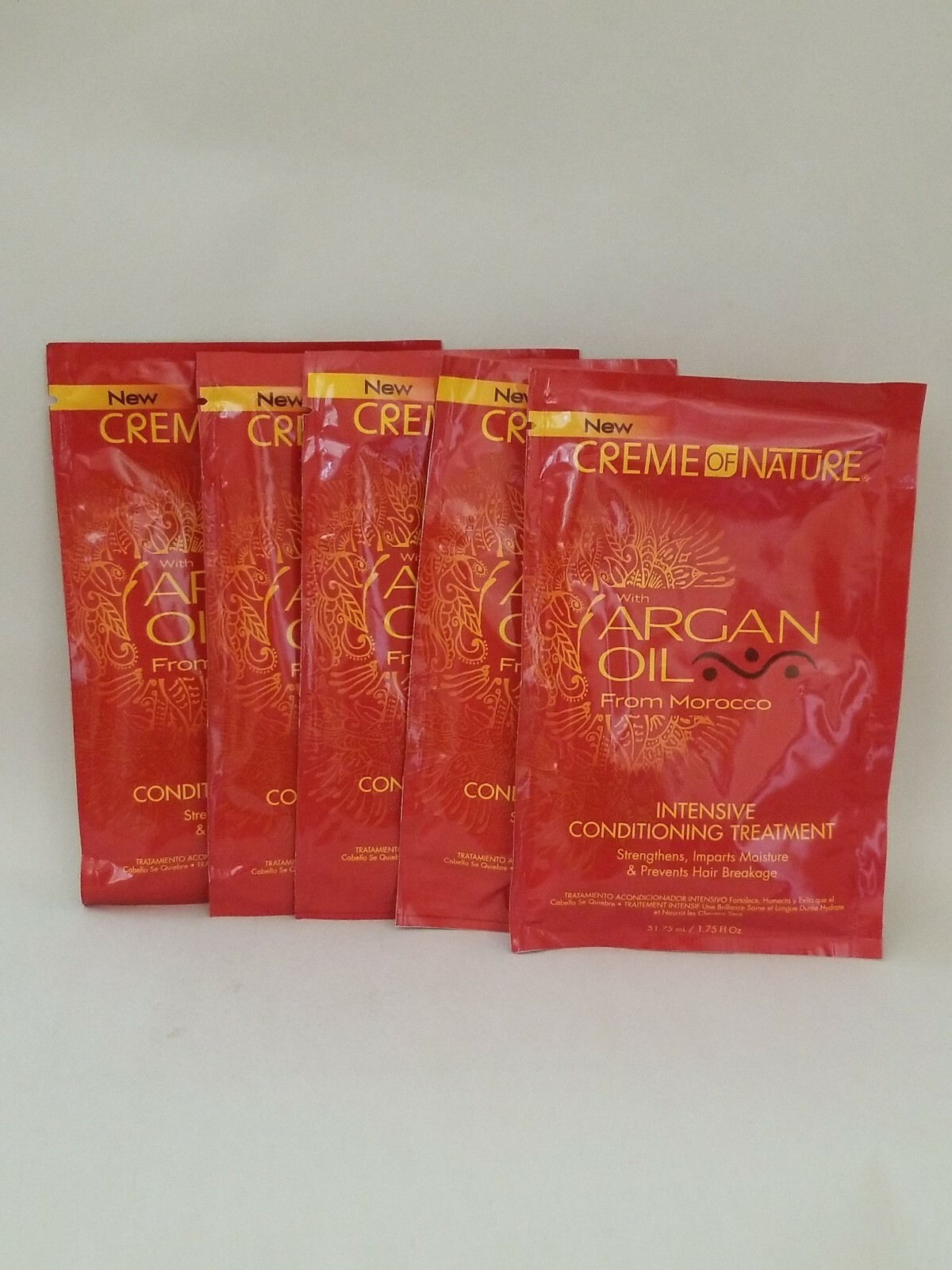 CREME of NATURE. ARGAN OIL Intensive CONDITIONING TREATMENT, 1.75 oz ( LOT OF 5)