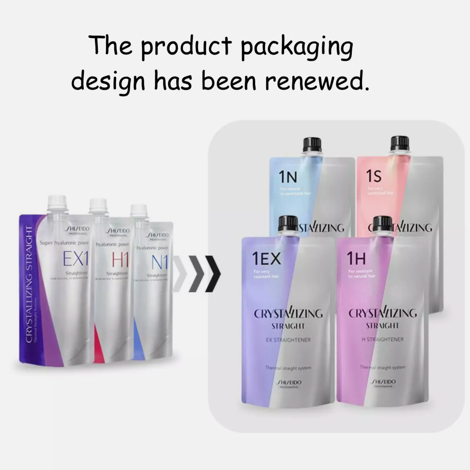 SHISEIDO Crystallizing Hair Straightener N1+N2 400g Hair Rebonding Treatment